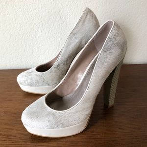 Rachel Rachel Roy Fur Leather Platform Heels
